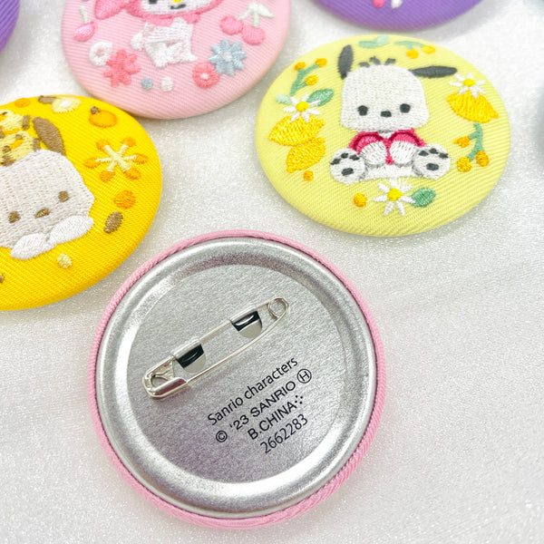 Sanrio Characters Embordiery Button Pin