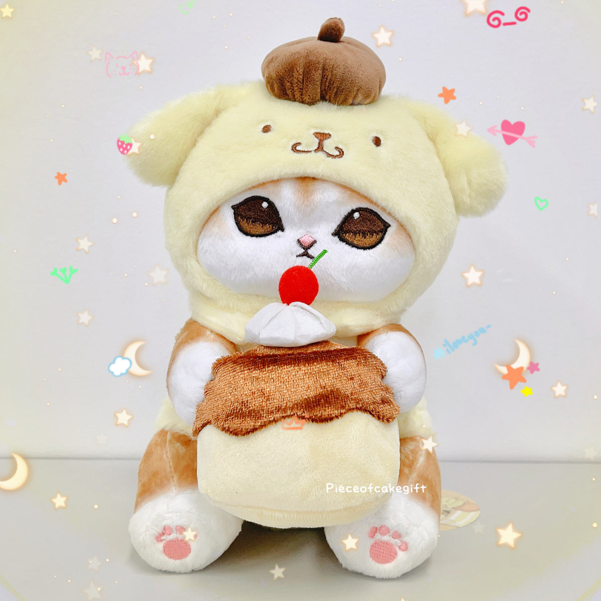 Sanrio X Mofusand Pompompurin Cat Plush Doll Pieceofcake0716