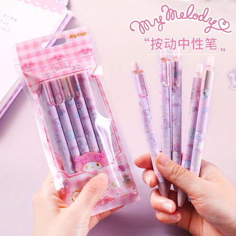 Sanrio My Melody Black Ballpoint Pen Set of 5