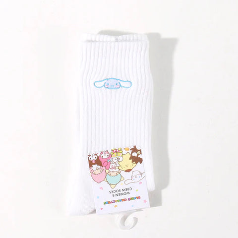Miniso x Sanrio Cinnamoroll Embroidery Crew Socks