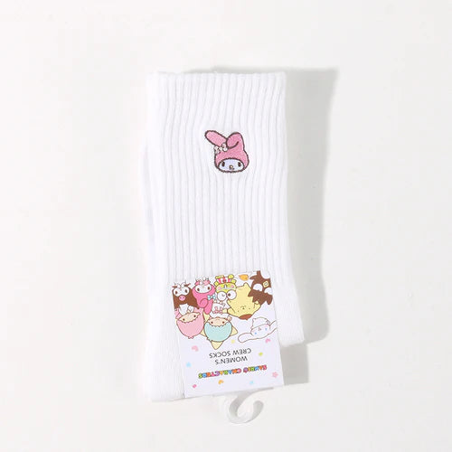Miniso x Sanrio My Melody Embroidery Crew Socks