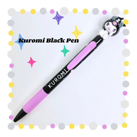 Sanrio Clip-On Goth Style Kuromi Pen