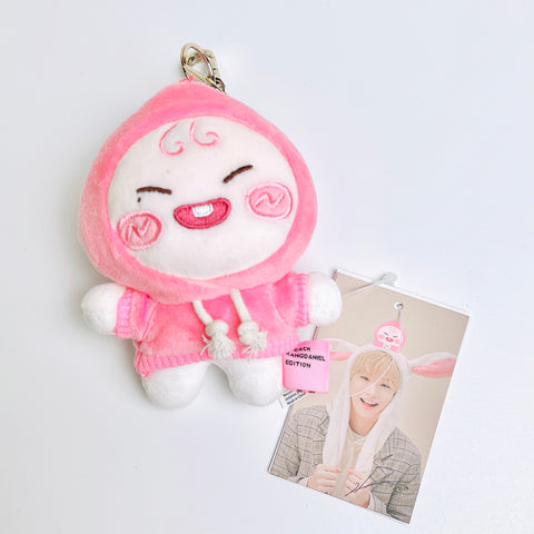 KakaoTalk A-Peach Pink Hoodie Mascot Keychain