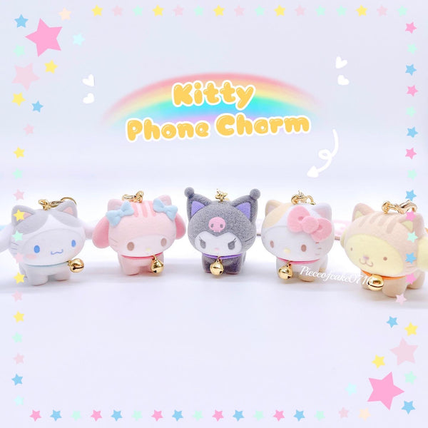 Sanrio Fuzzy Lucky Cat Netsuke Charm