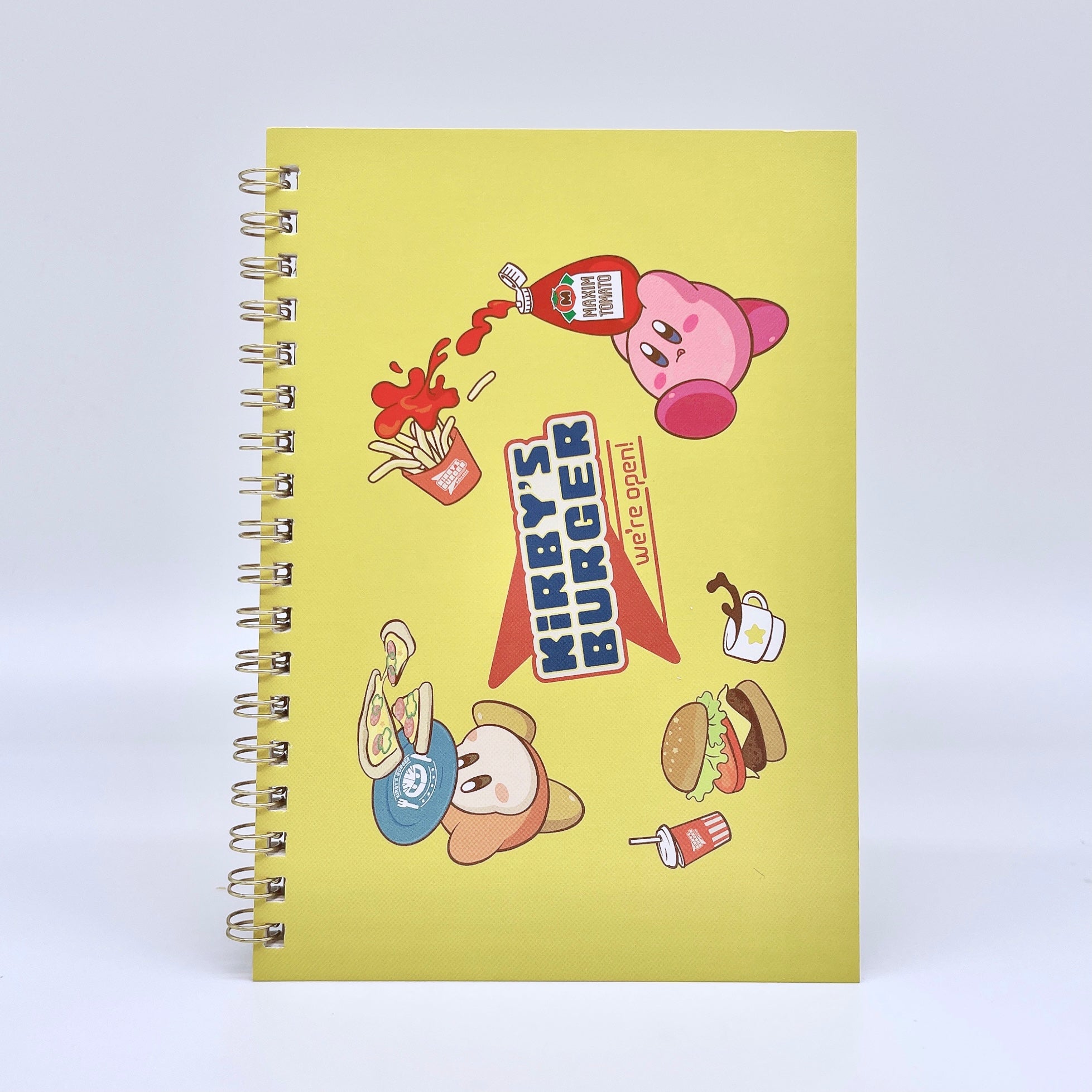 Kirby’s Burger Spiral Ruled Notebook