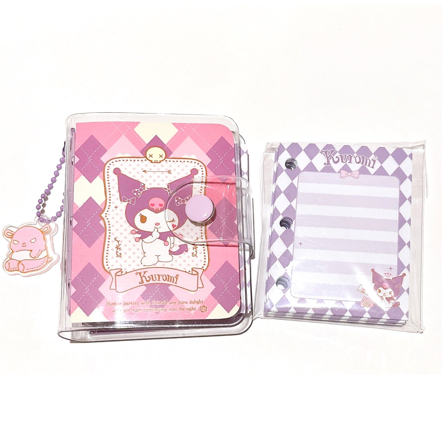 sanrio card binder Sanrio Kuromi Pocket 3 Ring Binder