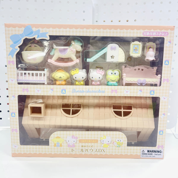 Sanrio Hello Kitty & Pmpompurin & Kerokeroppi Bedroom Doll House Figure Set