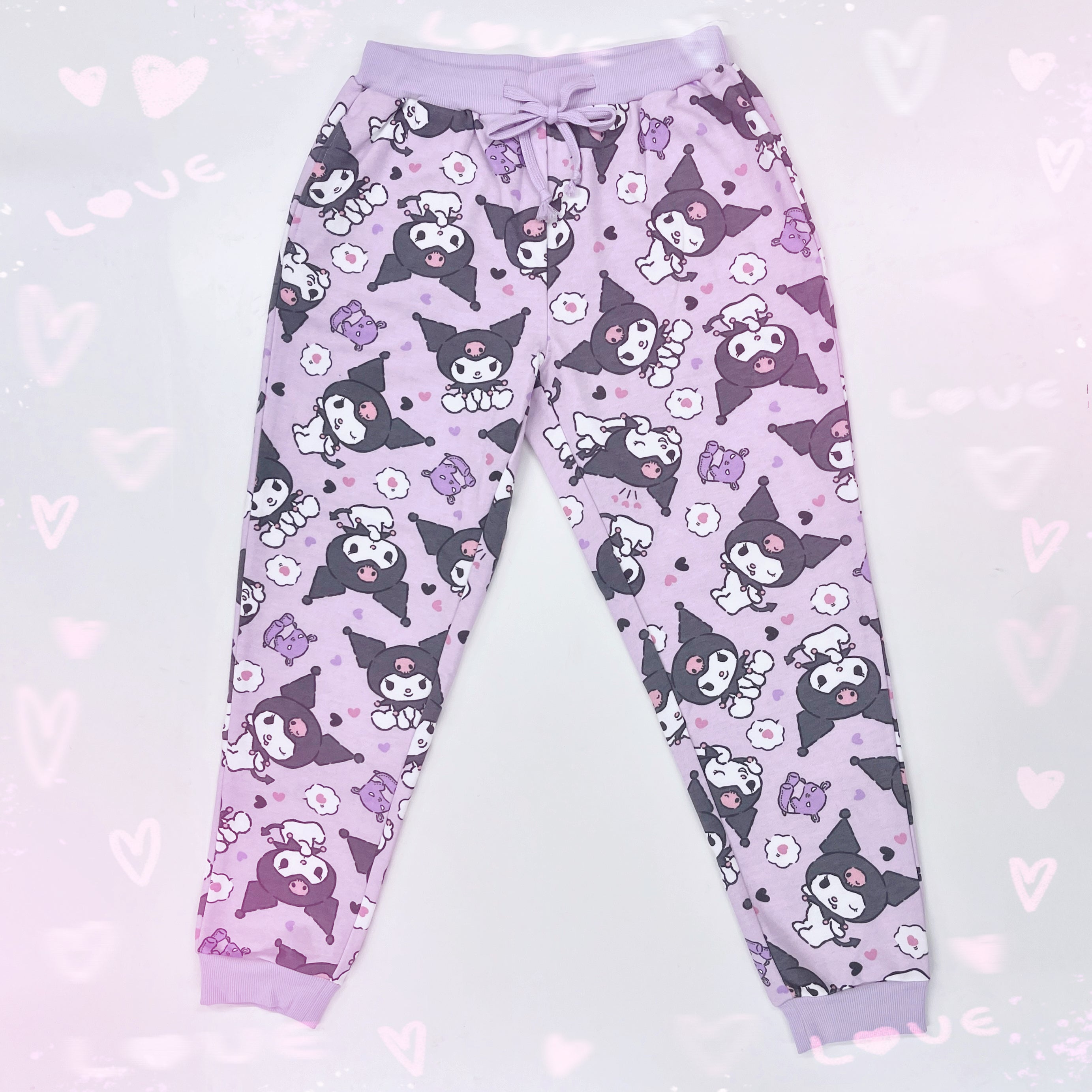 Sanrio Kuromi Montage Drawstring Jogging Pants