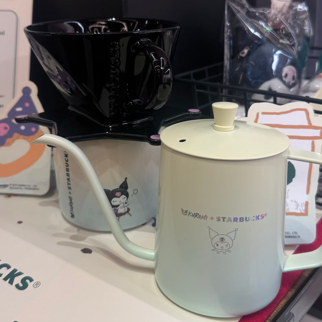 ☕ Starbucks x Kuromi Limited Coffee Drip Set – Kettle &amp; Ceramic Mug - Asian Exclusive ☕