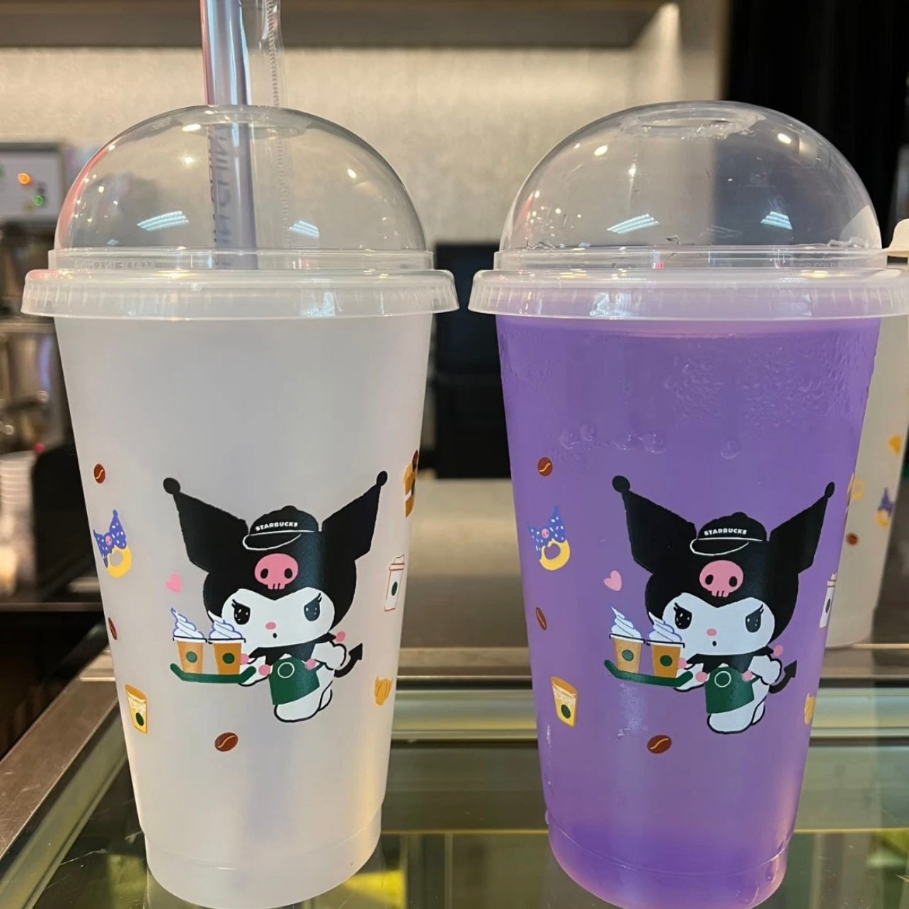 ☕ Starbucks x Kuromi Color-Changing Cold Cup with Straw &amp; Dust Cover - Asian Exclusive ☕