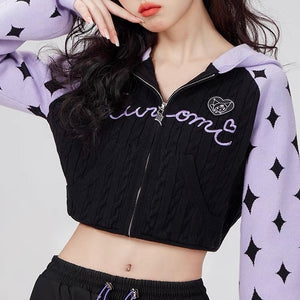 Sanrio Kuromi Embroidery Hooded Jacket