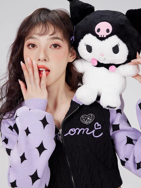 Sanrio Kuromi Embroidery Hooded Jacket