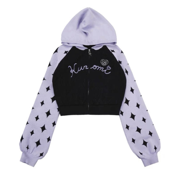 Sanrio Kuromi Embroidery Hooded Jacket