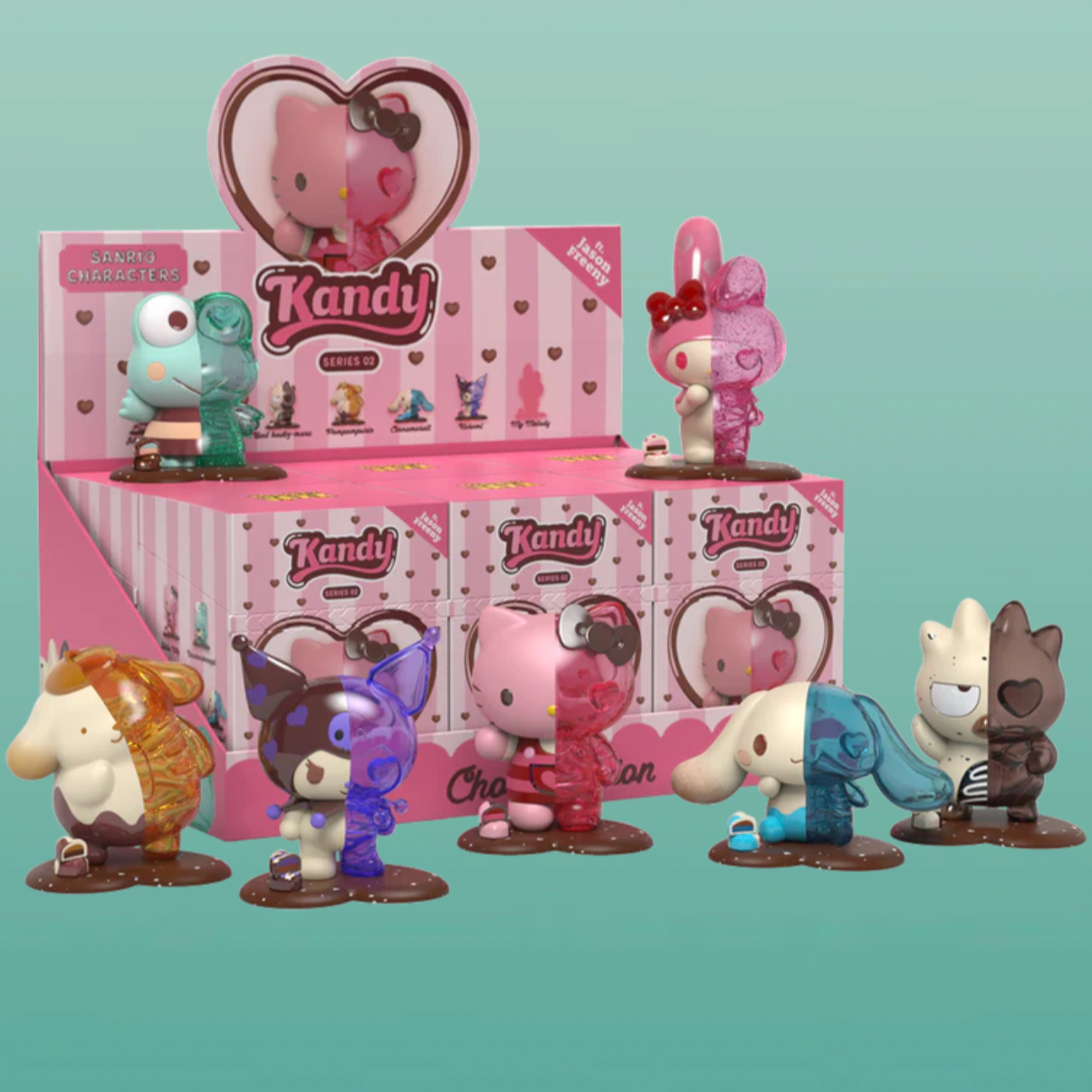 Sanrio Mighty Jaxx Chocolate Blind Box Figures (open box)