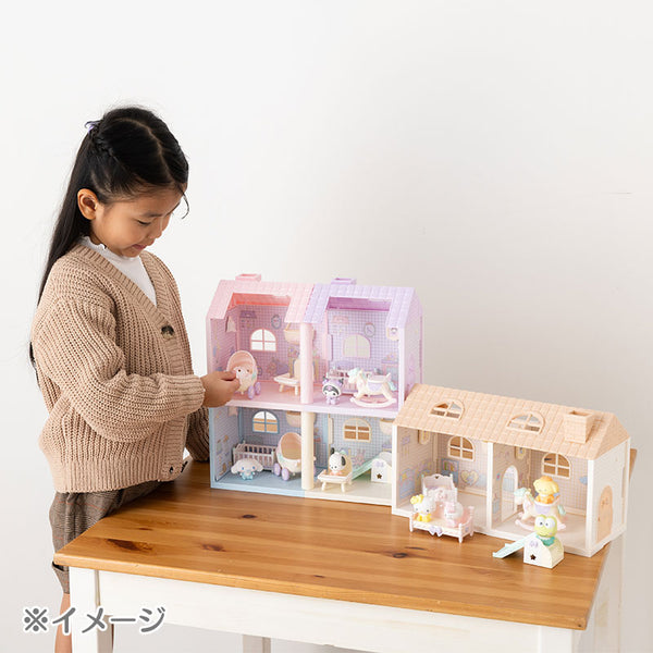 Sanrio Hello Kitty & Pmpompurin & Kerokeroppi Bedroom Doll House Figure Set