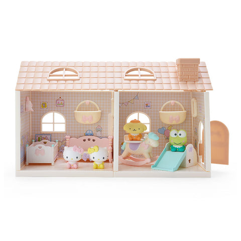 Sanrio Hello Kitty & Pmpompurin & Kerokeroppi Bedroom Doll House Figure Set