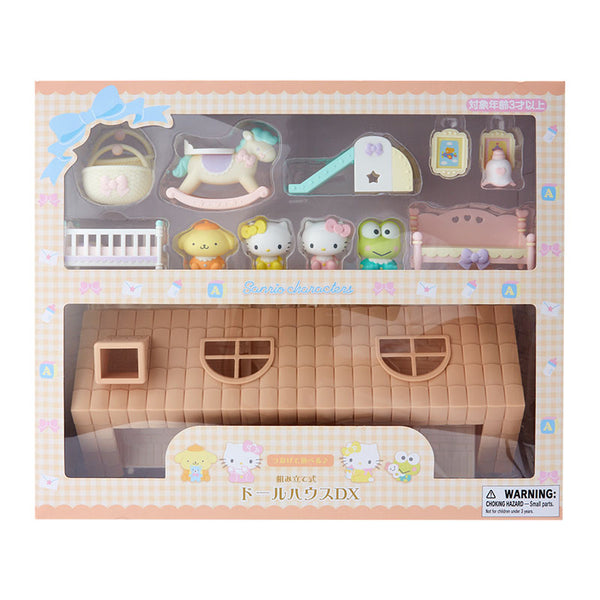 Sanrio Hello Kitty & Pmpompurin & Kerokeroppi Bedroom Doll House Figure Set