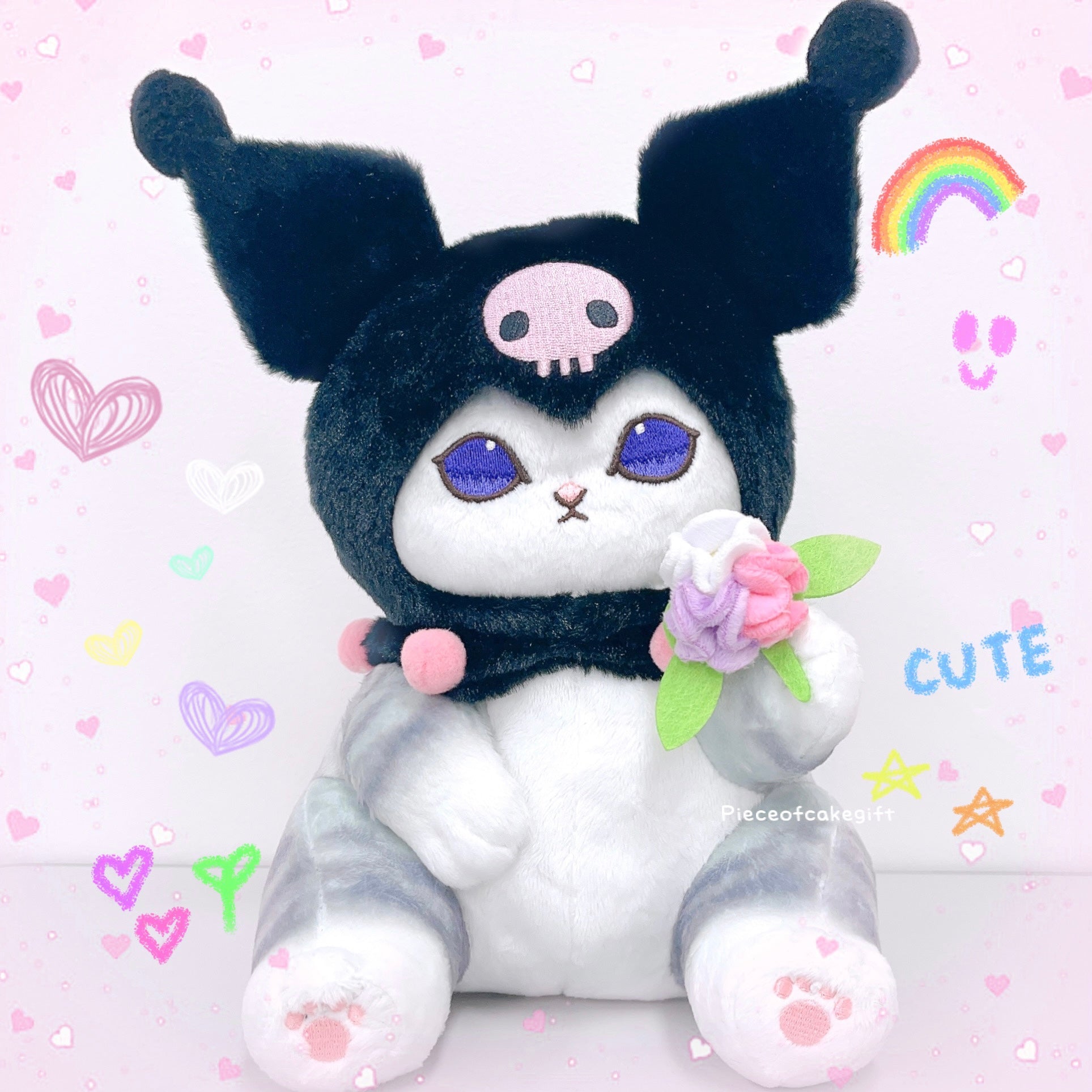 mofusand Sanrio Kuromi Plush Doll S Japan –