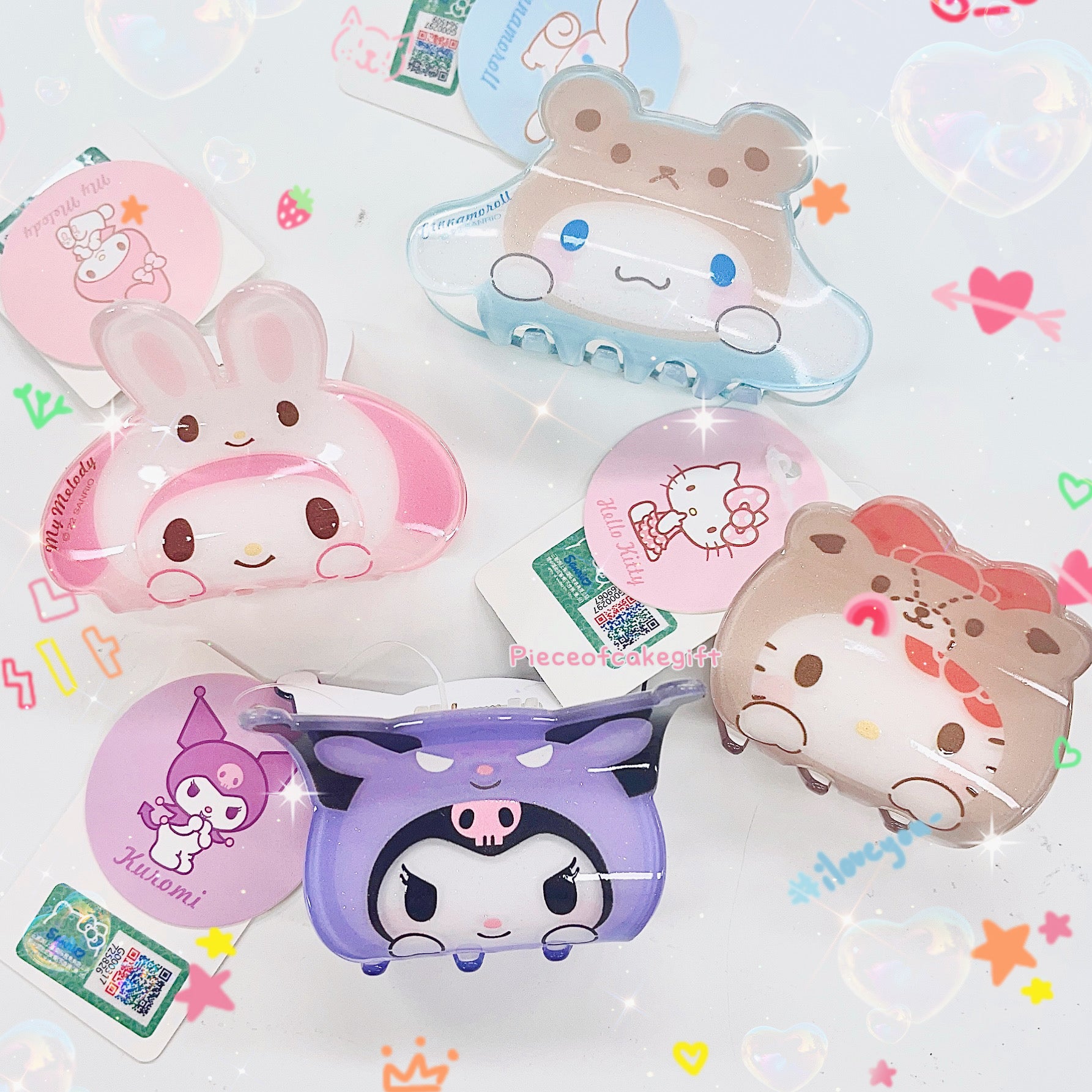 Sanrio x Miniso Glitter Hair Claw Clip