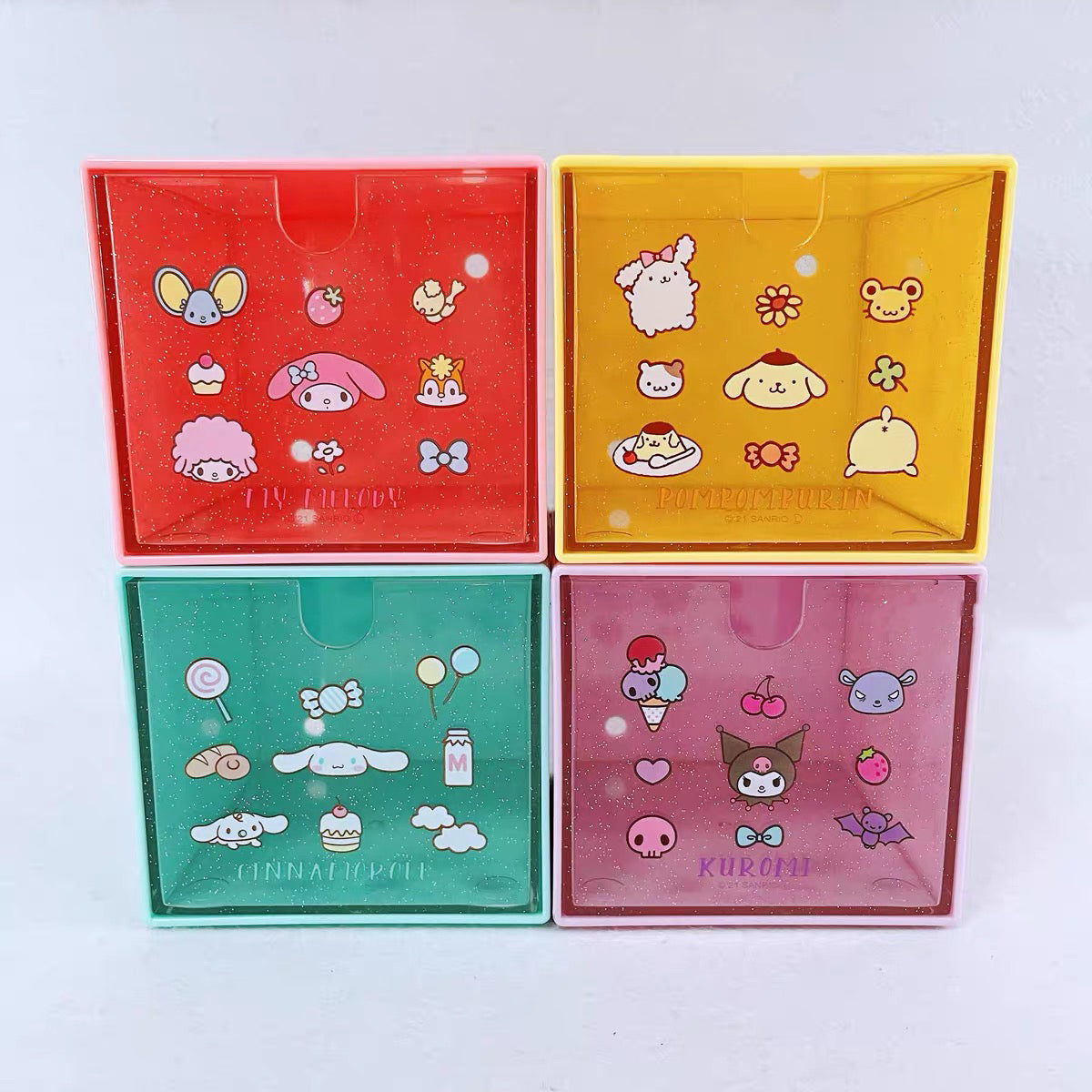 Sanrio Characters Glitter Stackable Cube Drawer