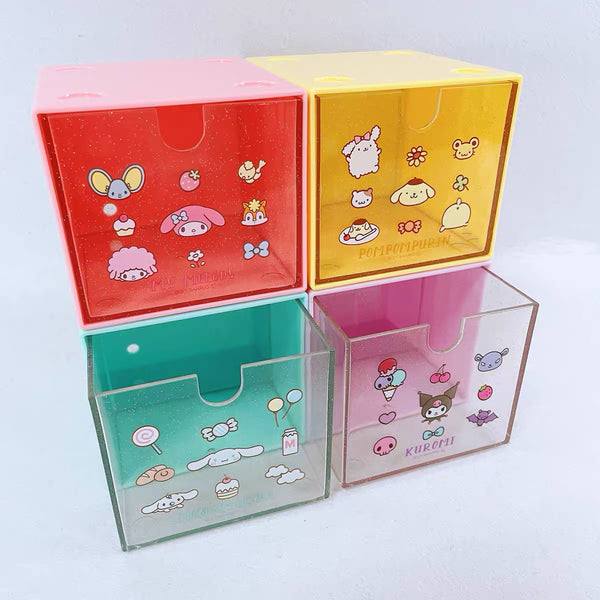 Sanrio Characters Glitter Stackable Cube Drawer