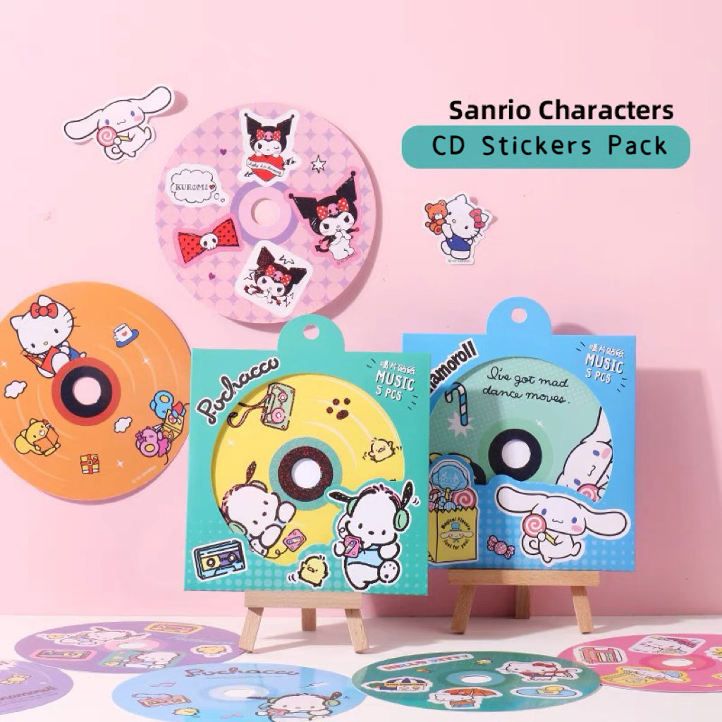 Sanrio Characters Decorative CD Stickers Pack
