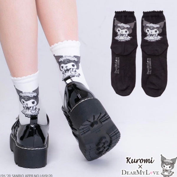 Sanrio x DearMyLove Kuromi Cotton Crew Socks