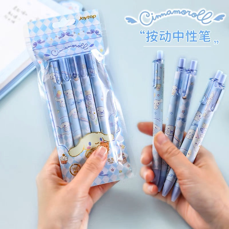 Sanrio Cinnamoroll Black Ballpoint Pen Set of 5