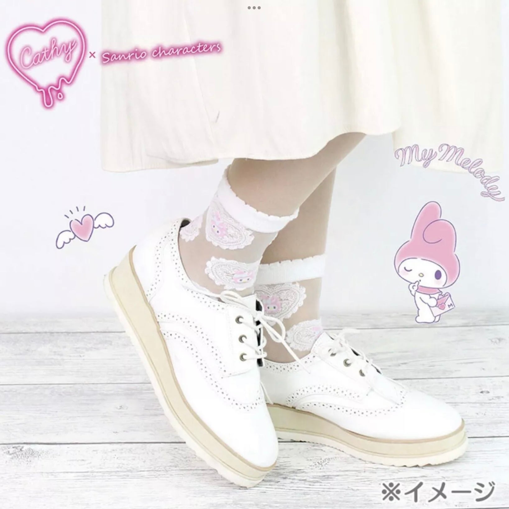 Sanrio Characters Sheer Sock