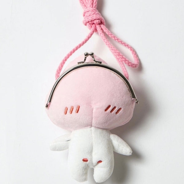 KakaoTalk A-Peach Crossbody Plush Purse