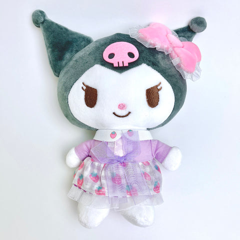 Sanrio Strawberry Sheer Dress Kuromi Plush