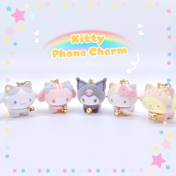 Sanrio Fuzzy Lucky Cat Netsuke Charm