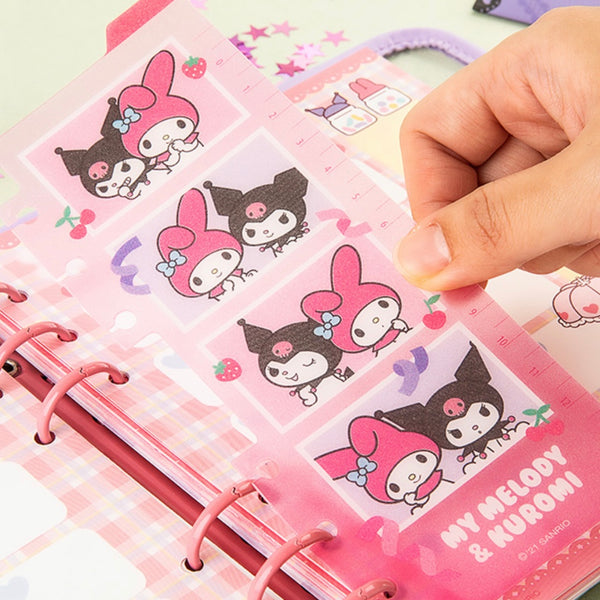 Sanrio Kuromi x My Melody Glitter Zipper Notebook