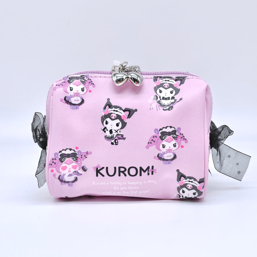 Kuromi Lolita Lace-Up Cosmetic Pouch