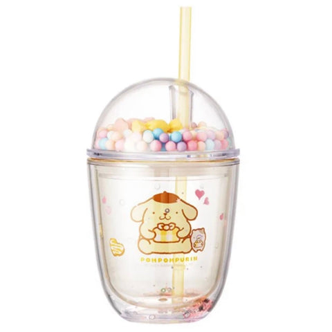 Sanrio x Miniso Sparkly Tumbler with Straw