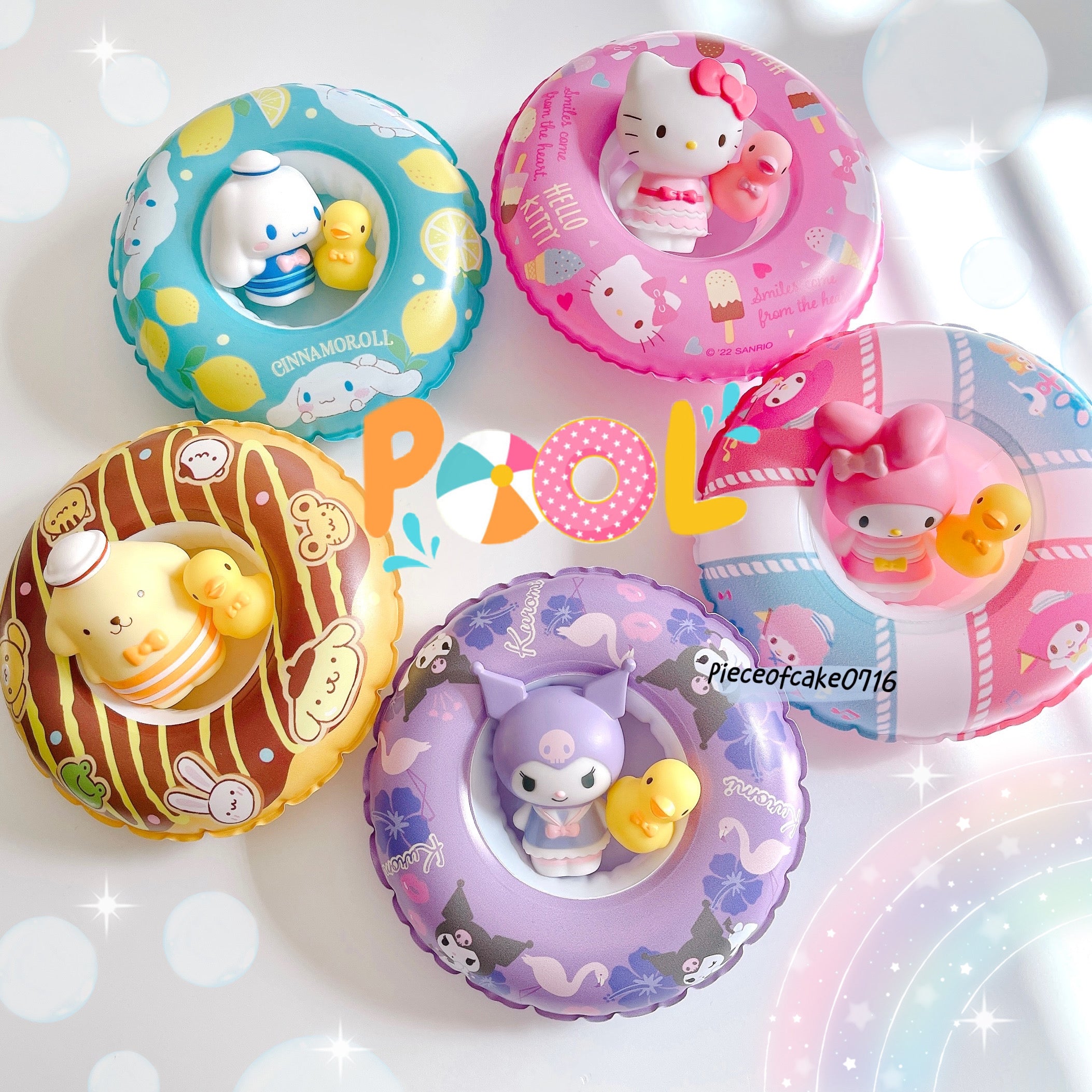 Sanrio Pompompurin Summer Swim Ring Figure Toy