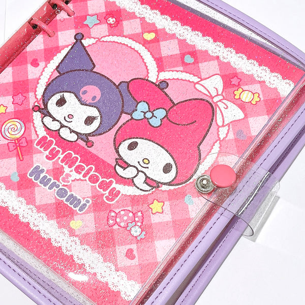 Sanrio Kuromi x My Melody Glitter Zipper Notebook