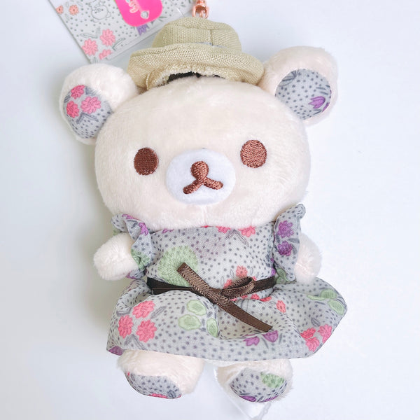 San-X Rilakkuma Grey Dress Mascot Keychain