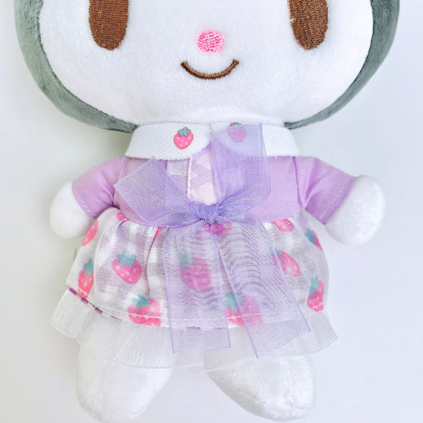 Sanrio Strawberry Sheer Dress Kuromi Plush