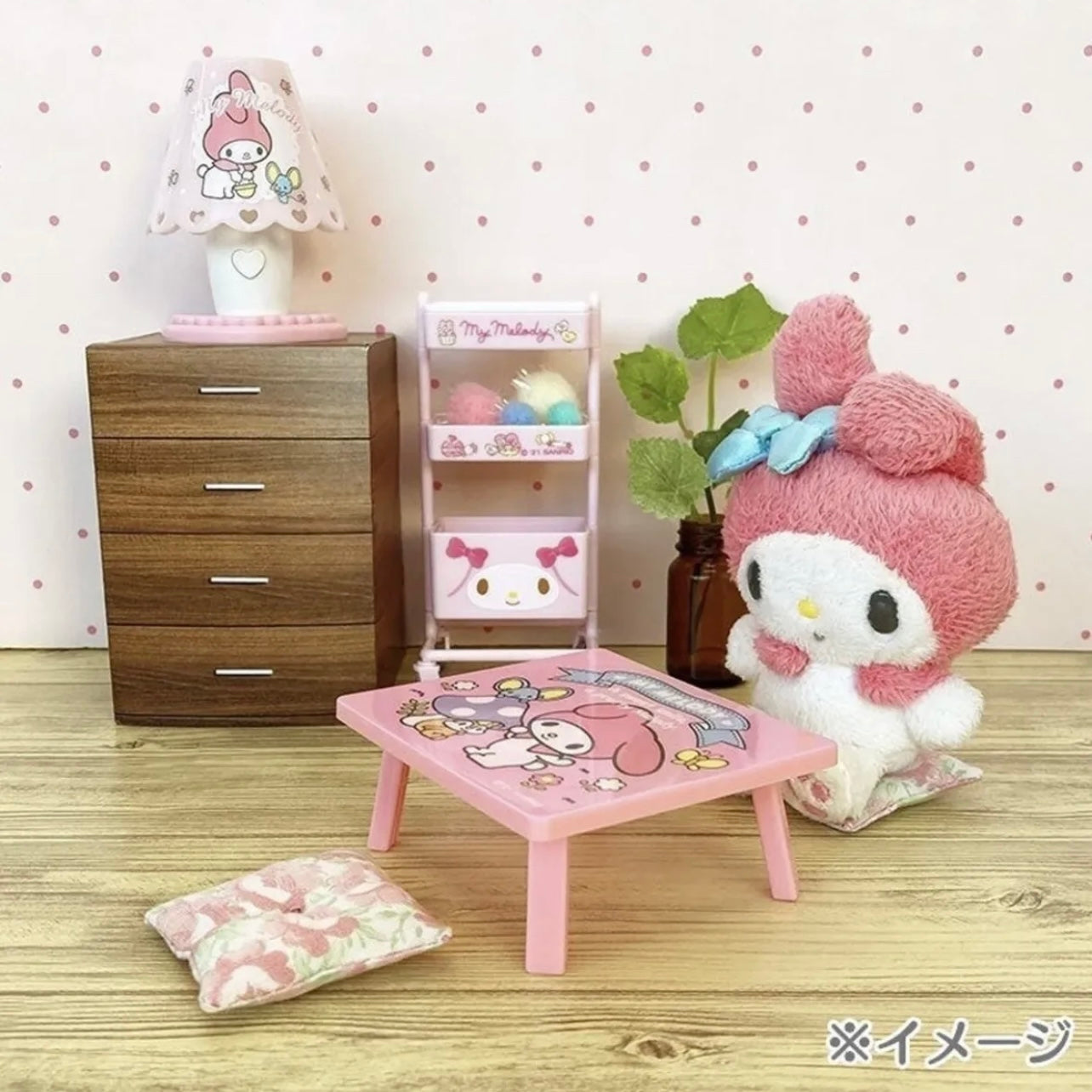 Sanrio Kuromi Mini 3-Tier Rolling Cart Toy