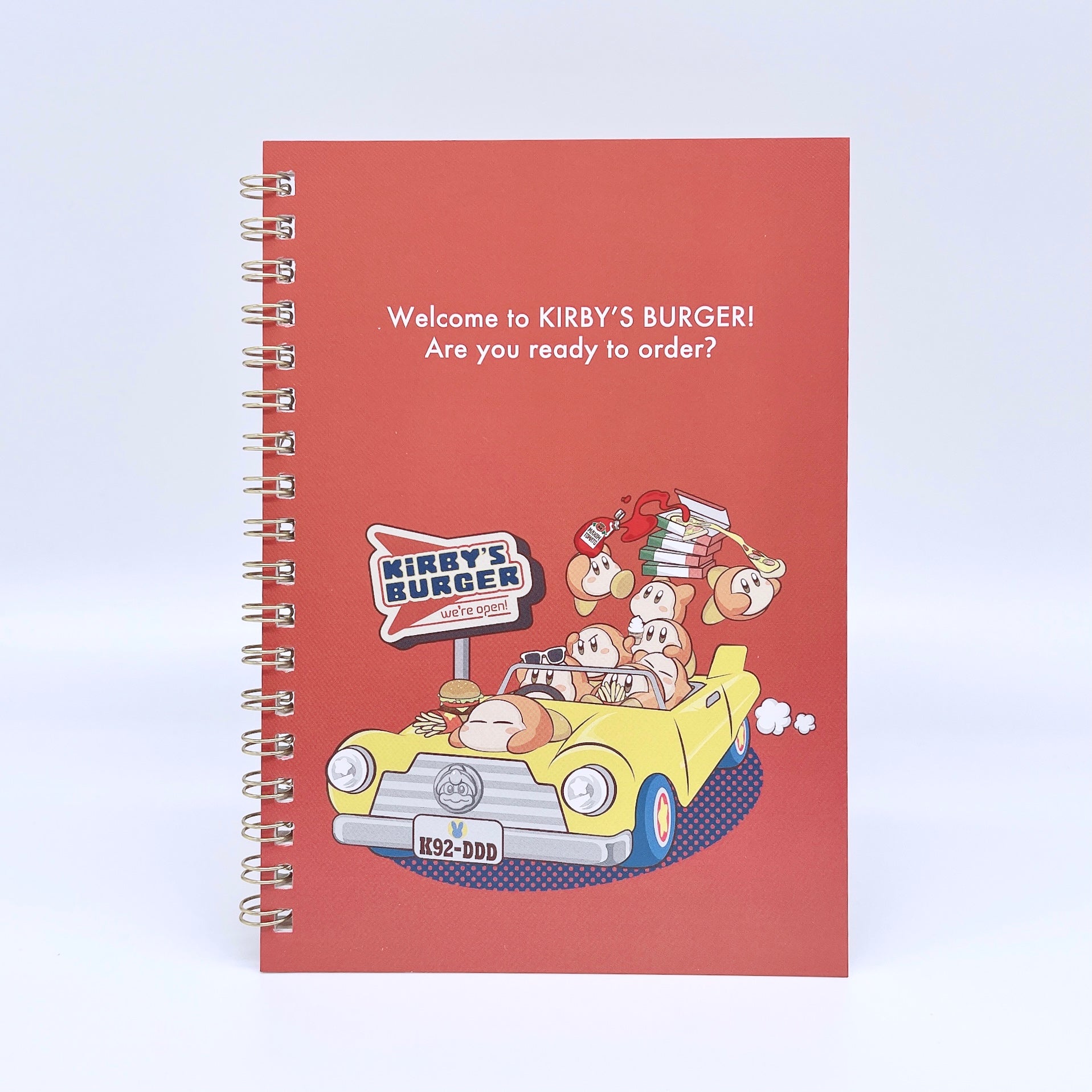 Kirby’s Burger Spiral Ruled Notebook