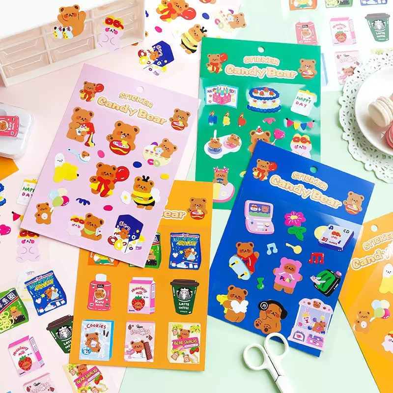 Kawaii Bear Decorative Stickers