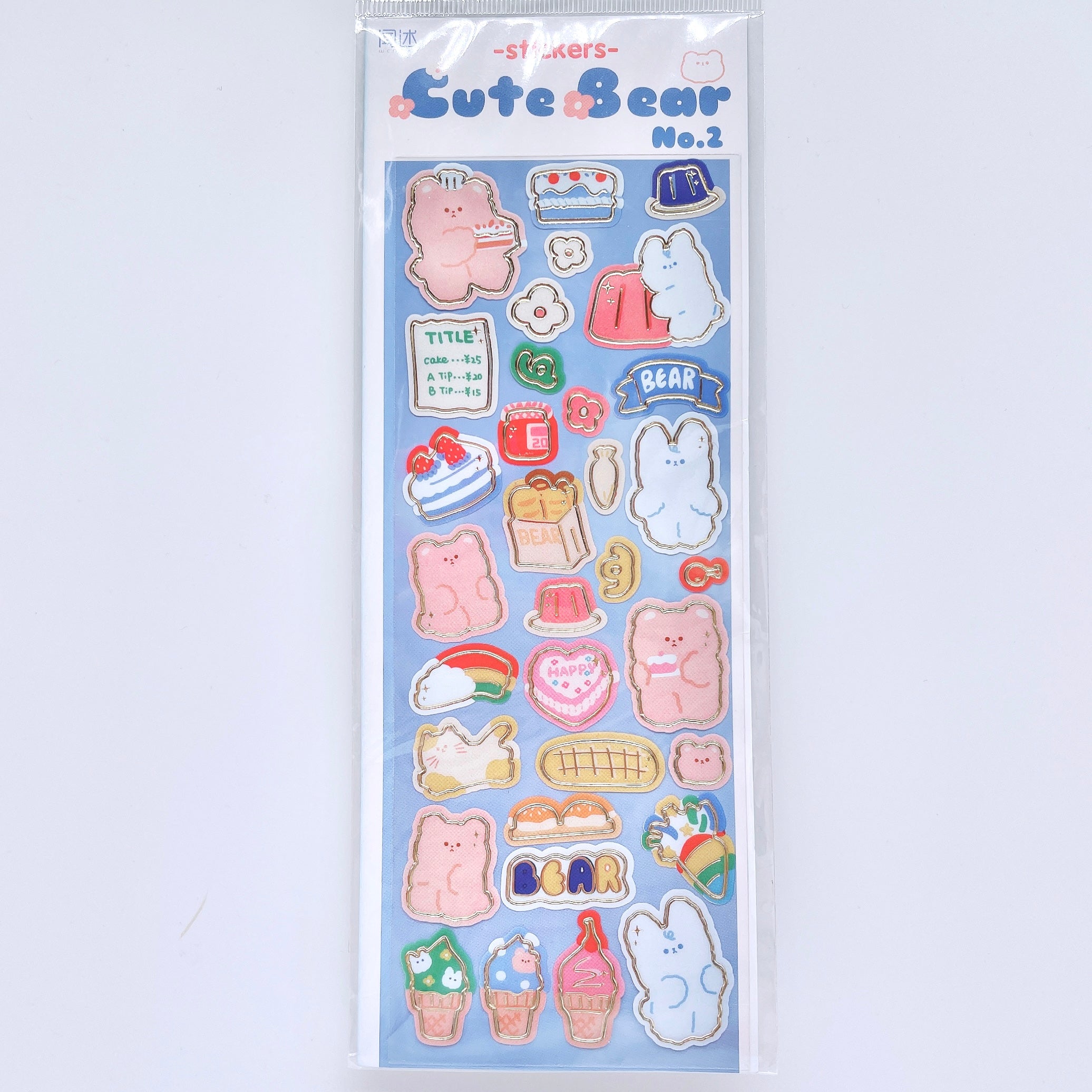 Kawaii Bear Decorative Stickers