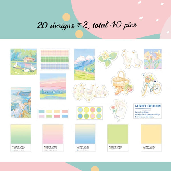 Kawaii Spring Decorative Stickers Pack