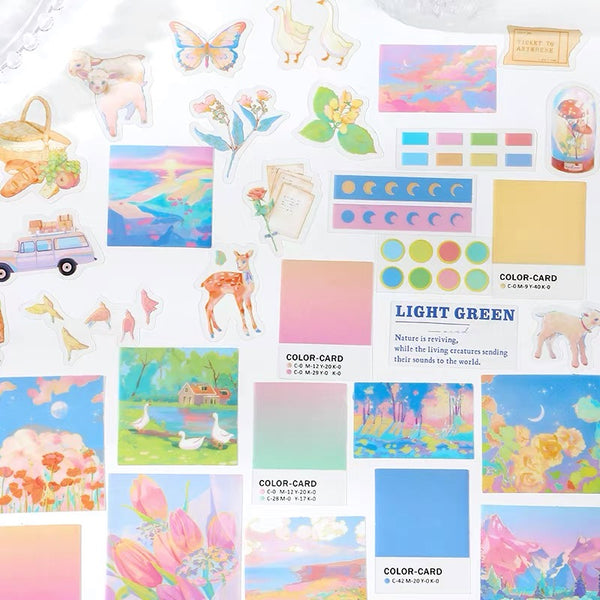 Kawaii Spring Decorative Stickers Pack